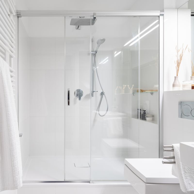 Walk-In Shower with Rainfall Head